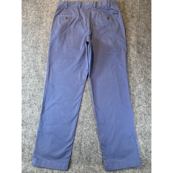 Brooks Brothers Mens Chino Pants Size 36x32 Blue Clark Classic Flat Front Casual - Picture 2 of 9